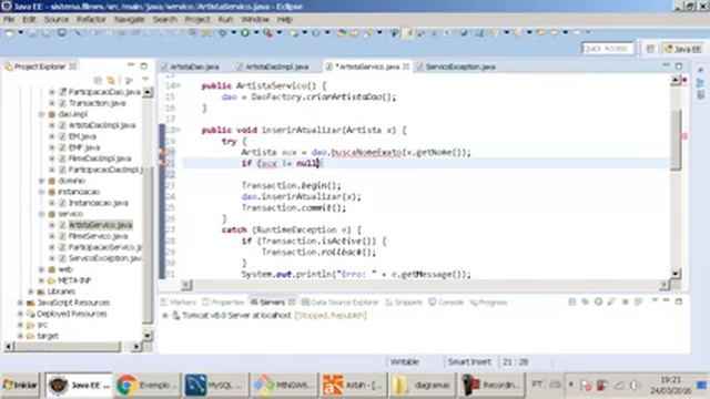 Java Web Acadêmico 16 Criando Exceção de Negócio Personalizada смотреть онлайн