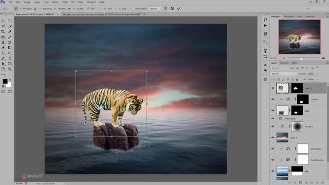 Daughter & The Tiger - Photoshop Manipulation Tutorial смотреть онлайн