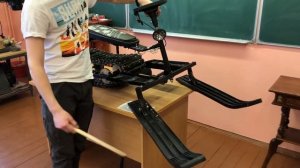 Самодельный снегоход с мотором от бензопилы