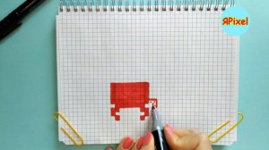 Как нарисовать по клеточкам КРАБА. How to draw a crab. 如何画螃蟹#pixelart #94
