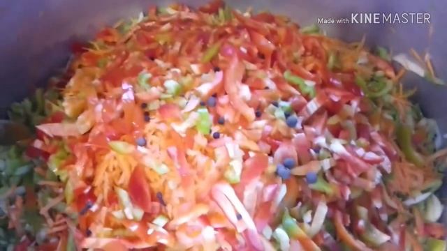 Салат из зеленых помидор на зиму
