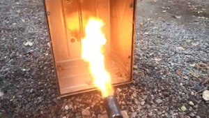 Горелка на отработке с распылением от компрессора