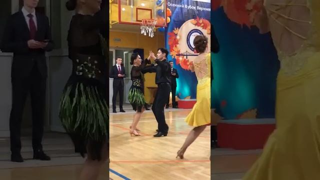 Наш первый турнир. (хобби класс). Латина. Самба. Samba. Hobby class. Ballroom dancing competition.