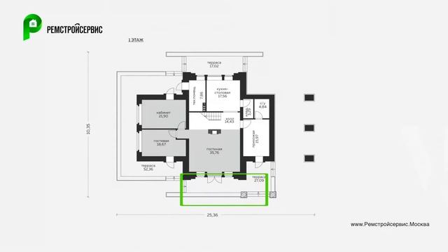Проект дома в стиле Райта из кирпича и дерева. Дом с гаражом и террасой. Архион М-200 смотреть онлайн