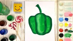 Рисуем овощи/ Уроки рисования для детей от 4 лет