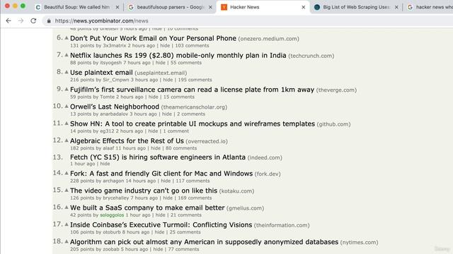 Our Hacker News Project - Python Full Course for Beginners 2023