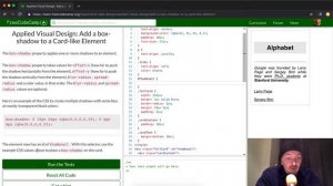 Applied Visual Design - Add a box shadow to a Card like Element - Free Code Camp