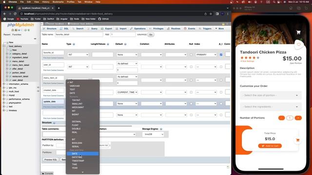 #2 Building a Food Delivery Backend API with Node.js | Database Table Structure Design