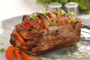 ГАРМОШКА ИЗ СВИНИНЫ С ПЕРЦЕМ, ЛУКОМ