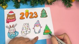 ? DIY НОВОГОДНИЕ НАКЛЕЙКИ ? сделала простые новогодние наклейки своими руками