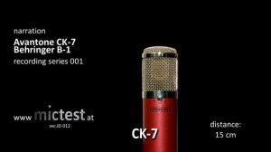Avantone CK-7 vs Behringer B-1 // Narration (f) // rec.ID 012