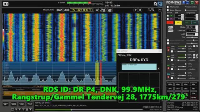 25.05.2021 17:30UTC, [Es], DR P4 SYD, Дания, 99.9МГц, 1775км