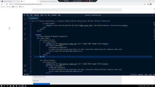 Create your own business portal using Bootstrap Framework & VS CODE