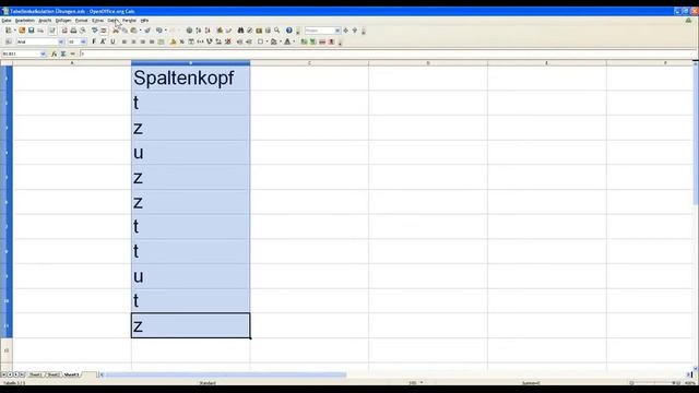 Tabellenkalkulation Tutorial 0044 Autofilter ( Open Office Calc Libre Office Excel ) смотреть онлайн