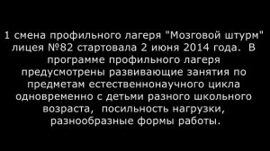 профильный лагерь, июнь 2014, МАОУ лицей № 82, Нижний Новгород