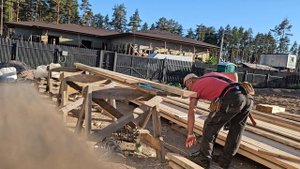 Изготовление рядовых стропил по шаблону