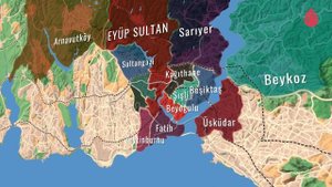 Карта Стамбула | Эйюп Султан | география районов