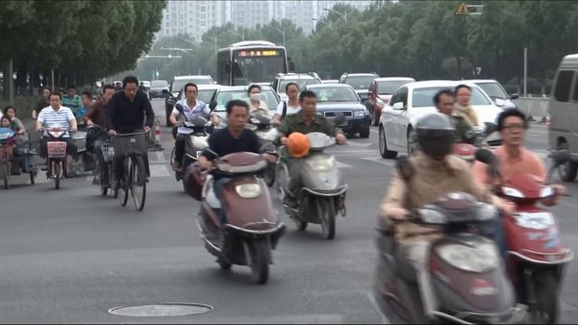 Движение электроскутеров в Китае