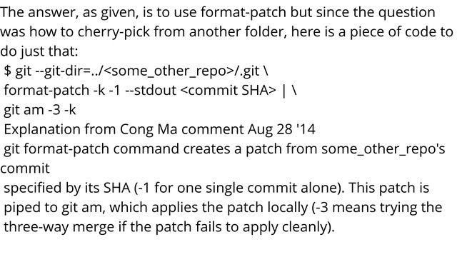 Is it possible to cherry-pick a commit from another git repository? смотреть онлайн