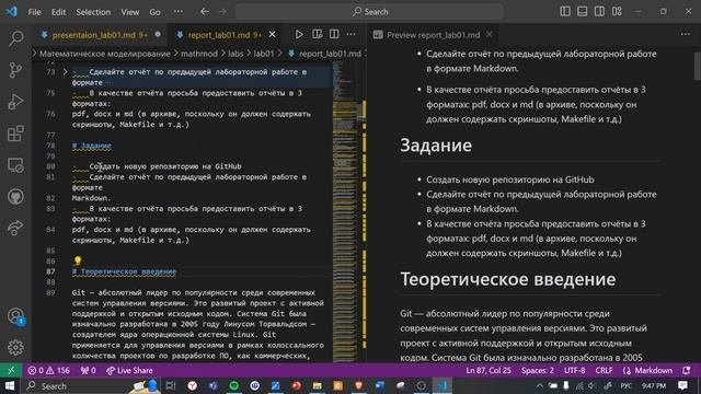 Лабораторная работа № 1 | Доклад