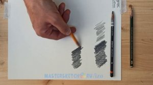 Простые карандаши 8Б. Тест на максимум чёрного. Kohinoor, Faber Castell, Derwent