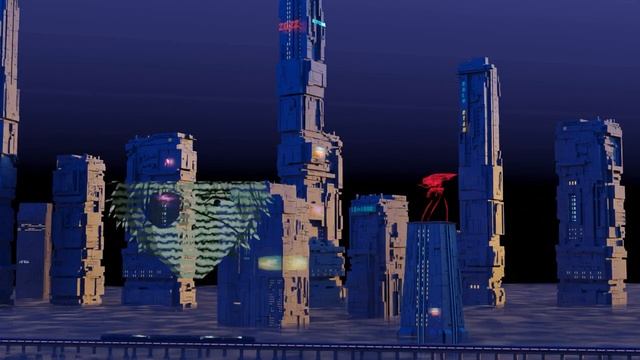 Киберпанк город / Blender3d