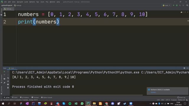 Вывод элементов списка | Python #55 смотреть онлайн