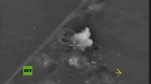 Они публикуют видеоролик о нападении России на террористов, которые сбили Су-25 в Сирии.P3