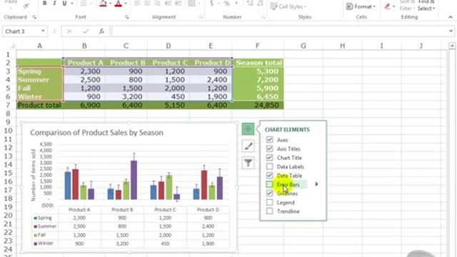 Microsoft Excel 2013 Tutorial 52 Format a Chart Part 1 смотреть онлайн