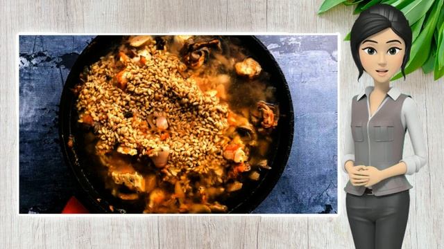 Перловка с курицей и грибами