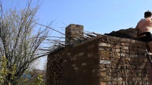 Построили Баньку из чурки и глины! :)  Полная версия