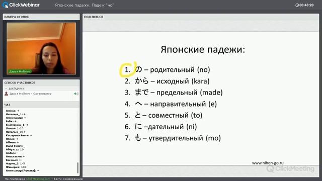 Японские правила языка. Падежи. Уроки японского для начинающих.