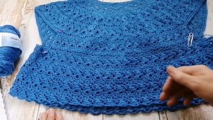 №102 ВязоVLOG Довязала синюю кофточку_ Пряжа преподнесла сюрприз _ #молодой_блогер