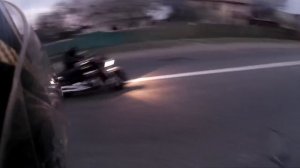 Мотоцикл ловит клин двигла на скорости под 100км