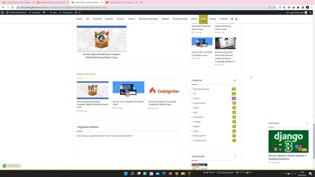 Kursus Django  Python Django Full Stack Web Developer Master Class