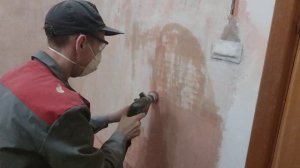 как убрать побелку со стен дрелью или ушм (болгаркой)