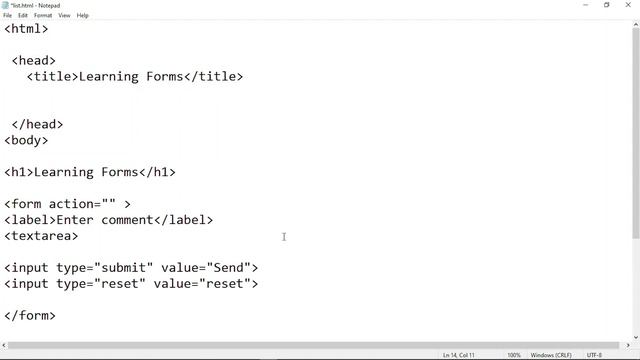 16. Adding Textarea Input in HTML Forms | HTML Tutorial for Beginners