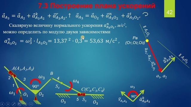 7.3 - 2 часть Построение плана ускорений кулисного механизма.wmv