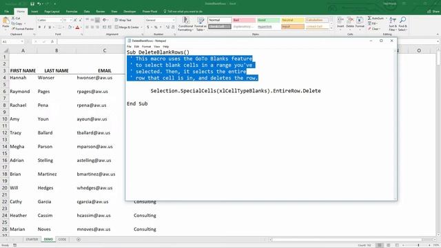 EASY VBA Delete Blank Rows or Columns with a Macro смотреть онлайн