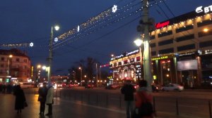  1 января 2015  площадьПобеды,  вечерний Калининград 