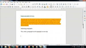 Libre Office Writer - DIGITAL DOCUMENTATION   - Paragraph style