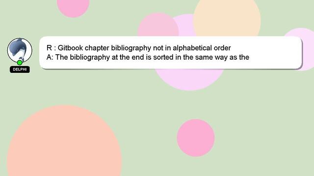R : Gitbook chapter bibliography not in alphabetical order смотреть онлайн