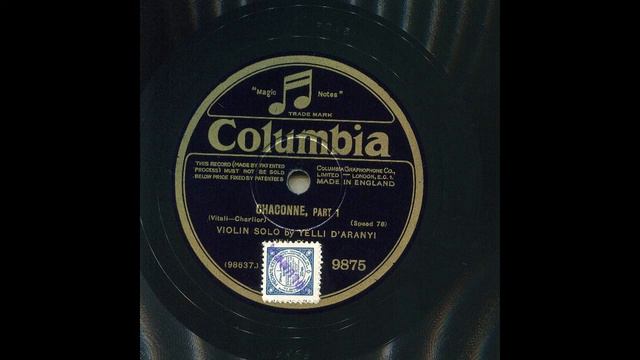 Yelli d'Aranyi／Vitali：Chaconne смотреть онлайн