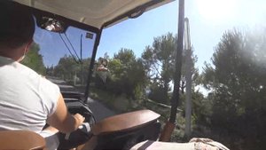 Обзор CLUB MARVY: поездки по территории отеля на электрокарах. Оздере, Измир, ТУРЦИЯ