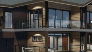 Каскадный дом на склоне