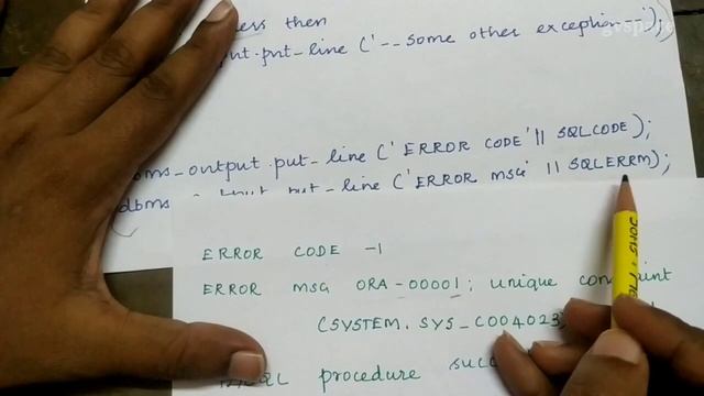 unnamed exception handling in pl/sql | oracle | tamil | gvspace #plsql #oracle #dbmstutorials