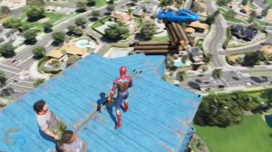 GTA 5 Iron Spiderman Falling off Highest Buildings - Episode 02 (Euphoria Ragdolls)