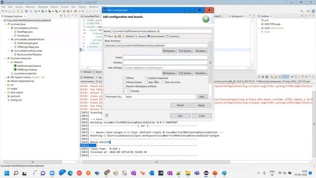 048|Automation|How to run cucumber scenarios from executable jar? SeleniumJava,TestNG,Cucumber,Mave