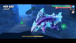 Шин годкула и космический Алан в игре  Hungry Shark World.