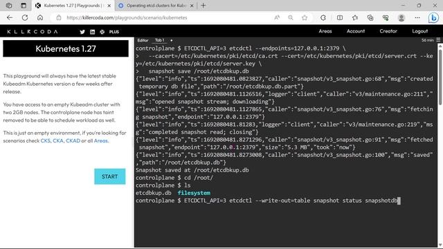 Certified Kubernetes Administrator (CKA) Exam Practice Questions - 2023 - Part 18 - ETCD snapshot смотреть онлайн